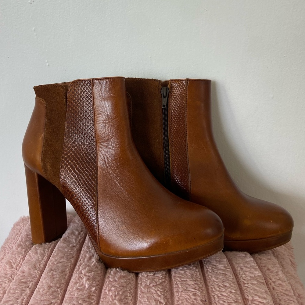 Brown Leather Ankle Boots